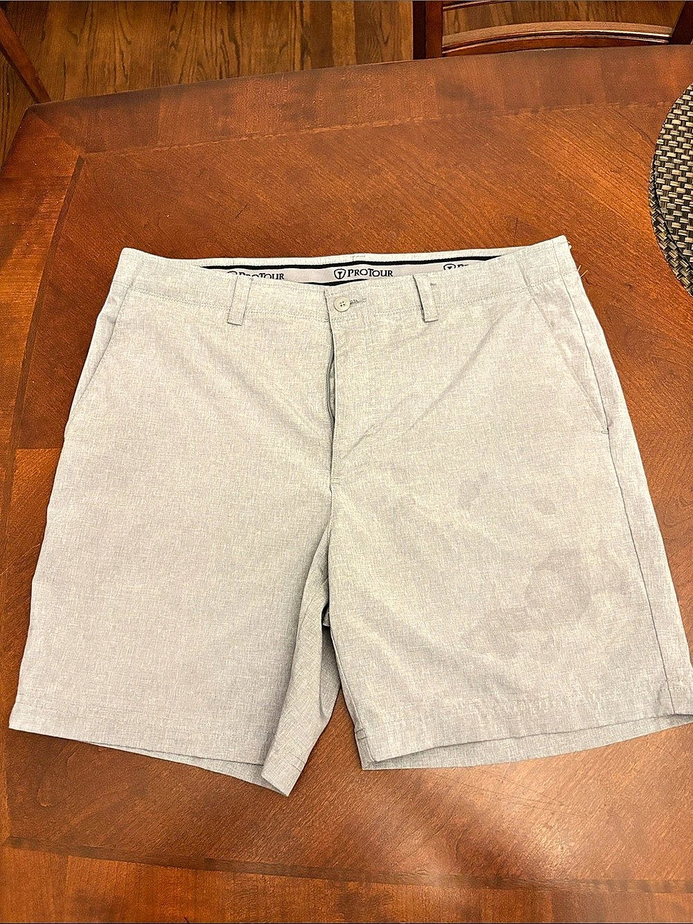 PGA Tour Men's Flat Front Shorts Gray Waist 34 Like New